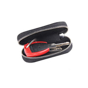 Borsa portachiavi universale in pura pelle di mucca con cerniera appesa alla vita (non include la chiave), Key Holder Bag Black