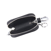 Borsa portachiavi universale in pura pelle di mucca con cerniera appesa alla vita (non include la chiave), Key Holder Bag Black