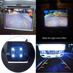 JX-9488 720×540 Pixel effettivi NTSC 60HZ CMOS II Telecamera di retromarcia per auto universale impermeabile con lampada 4LED a luce bianca da 2W 80LM 5000K, DC 12V, Lunghezza cavo: 4m, with LED