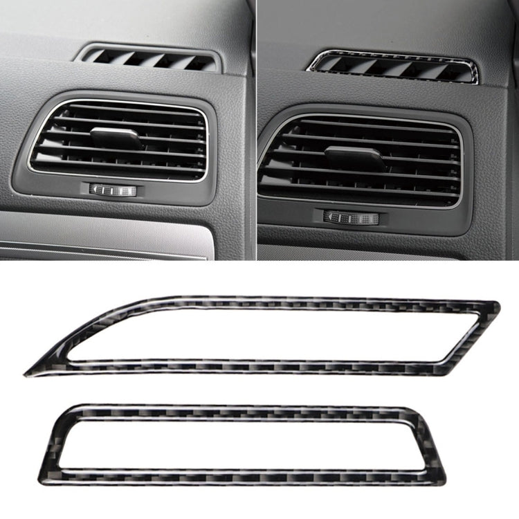 Adesivo decorativo per uscita aria in fibra di carbonio per auto per Volkswagen Golf 7 2013-2017, guida a sinistra, Air Outlet