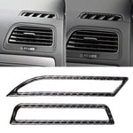 Adesivo decorativo per uscita aria in fibra di carbonio per auto per Volkswagen Golf 7 2013-2017, guida a sinistra, Air Outlet