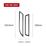Adesivo decorativo per uscita aria in fibra di carbonio per auto per Volkswagen Golf 7 2013-2017, guida a sinistra, Air Outlet