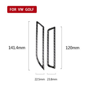 Adesivo decorativo per uscita aria in fibra di carbonio per auto per Volkswagen Golf 7 2013-2017, guida a sinistra, Air Outlet