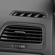 Adesivo decorativo per uscita aria in fibra di carbonio per auto per Volkswagen Golf 7 2013-2017, guida a sinistra, Air Outlet