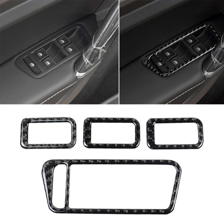 Adesivo decorativo per pannello alzacristalli in fibra di carbonio per auto per Volkswagen Golf 7 2013-2017, guida a sinistra, Window Lift Panel