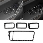 Adesivo decorativo per pannello alzacristalli in fibra di carbonio per auto per Volkswagen Golf 7 2013-2017, guida a sinistra, Window Lift Panel
