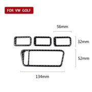 Adesivo decorativo per pannello alzacristalli in fibra di carbonio per auto per Volkswagen Golf 7 2013-2017, guida a sinistra, Window Lift Panel