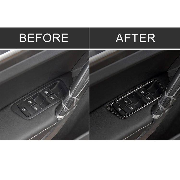 Adesivo decorativo per pannello alzacristalli in fibra di carbonio per auto per Volkswagen Golf 7 2013-2017, guida a sinistra, Window Lift Panel