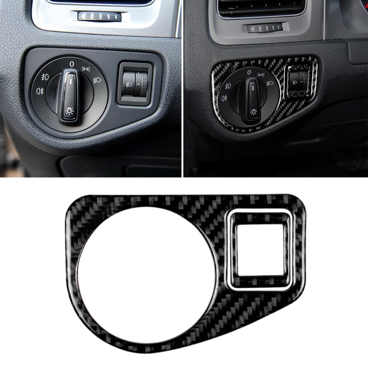 Adesivo decorativo per pannello interruttori fari in fibra di carbonio per auto per Volkswagen Golf 7 2013-2017, guida a sinistra, Headlight Switch Panel