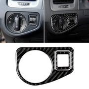 Adesivo decorativo per pannello interruttori fari in fibra di carbonio per auto per Volkswagen Golf 7 2013-2017, guida a sinistra, Headlight Switch Panel