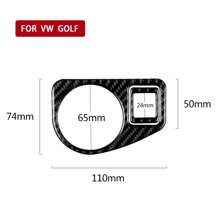 Adesivo decorativo per pannello interruttori fari in fibra di carbonio per auto per Volkswagen Golf 7 2013-2017, guida a sinistra, Headlight Switch Panel