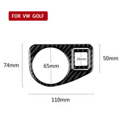 Adesivo decorativo per pannello interruttori fari in fibra di carbonio per auto per Volkswagen Golf 7 2013-2017, guida a sinistra, Headlight Switch Panel