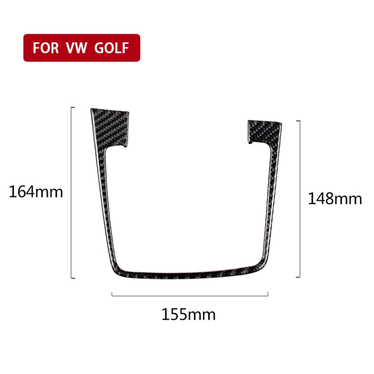 Adesivo decorativo per telaio del pannello di posizione del cambio in fibra di carbonio per auto per Volkswagen Golf 7 2018-, senza foro e avvio e arresto, guida a sinistra, Gear Position