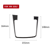 Adesivo decorativo per telaio del pannello di posizione del cambio in fibra di carbonio per auto per Volkswagen Golf 7 2018-, senza foro e avvio e arresto, guida a sinistra, Gear Position