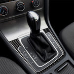 Adesivo decorativo per telaio del pannello di posizione del cambio in fibra di carbonio per auto per Volkswagen Golf 7 2018-, senza foro e avvio e arresto, guida a sinistra, Gear Position