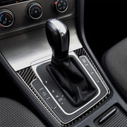 Adesivo decorativo per telaio del pannello di posizione del cambio in fibra di carbonio per auto per Volkswagen Golf 7 2018-, senza foro e avvio e arresto, guida a sinistra, Gear Position