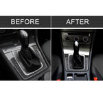 Adesivo decorativo per telaio del pannello di posizione del cambio in fibra di carbonio per auto per Volkswagen Golf 7 2018-, senza foro e avvio e arresto, guida a sinistra, Gear Position