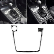 Adesivo decorativo per telaio del pannello di posizione del cambio in fibra di carbonio per auto per Volkswagen Golf 7 2013-2017, con foro e avvio e arresto, guida a sinistra, Gear Position Panel