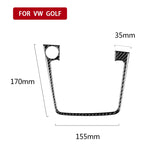 Adesivo decorativo per telaio del pannello di posizione del cambio in fibra di carbonio per auto per Volkswagen Golf 7 2013-2017, con foro e avvio e arresto, guida a sinistra, Gear Position Panel