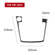 Adesivo decorativo per telaio del pannello di posizione del cambio in fibra di carbonio per auto per Volkswagen Golf 7 2013-2017, con foro e avvio e arresto, guida a sinistra, Gear Position Panel
