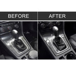 Adesivo decorativo per telaio del pannello di posizione del cambio in fibra di carbonio per auto per Volkswagen Golf 7 2013-2017, con foro e avvio e arresto, guida a sinistra, Gear Position Panel