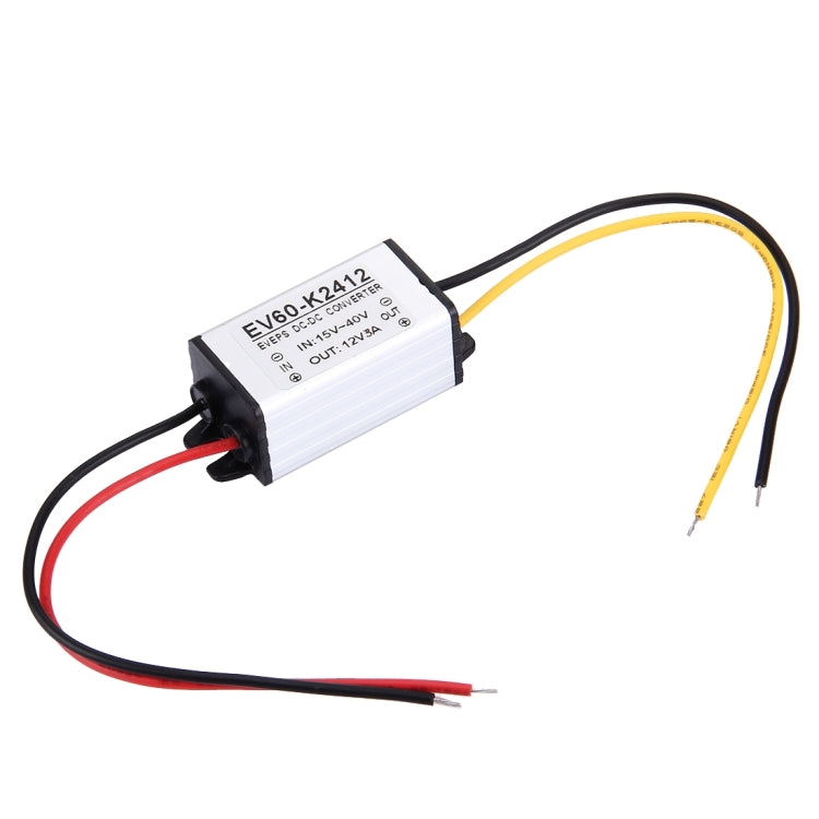 EV60-K2412 DC 15-40V a 12V 5A 36W Adattatore di alimentazione per auto Convertitore DC-DC Modulo step down, Car Power Adapter