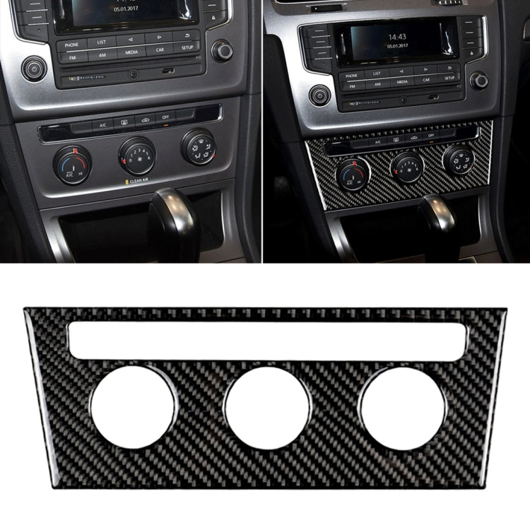 Adesivo decorativo con pulsante rotante per aria condizionata in fibra di carbonio per auto per Volkswagen Golf 7 2013-2017, Air Conditioning Rotary Button