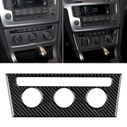 Adesivo decorativo con pulsante rotante per aria condizionata in fibra di carbonio per auto per Volkswagen Golf 7 2013-2017, Air Conditioning Rotary Button