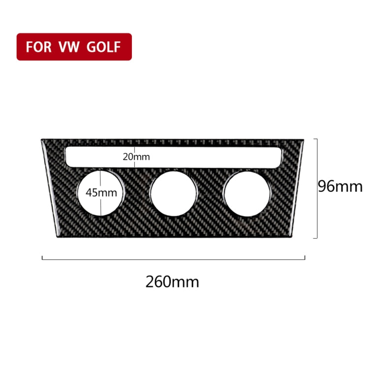 Adesivo decorativo con pulsante rotante per aria condizionata in fibra di carbonio per auto per Volkswagen Golf 7 2013-2017, Air Conditioning Rotary Button