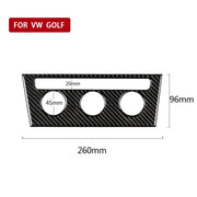 Adesivo decorativo con pulsante rotante per aria condizionata in fibra di carbonio per auto per Volkswagen Golf 7 2013-2017, Air Conditioning Rotary Button