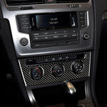 Adesivo decorativo con pulsante rotante per aria condizionata in fibra di carbonio per auto per Volkswagen Golf 7 2013-2017, Air Conditioning Rotary Button