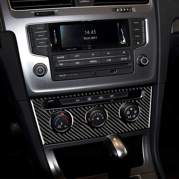 Adesivo decorativo con pulsante rotante per aria condizionata in fibra di carbonio per auto per Volkswagen Golf 7 2013-2017, Air Conditioning Rotary Button