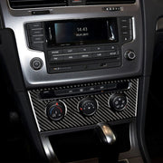 Adesivo decorativo con pulsante rotante per aria condizionata in fibra di carbonio per auto per Volkswagen Golf 7 2013-2017, Air Conditioning Rotary Button