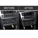 Adesivo decorativo con pulsante rotante per aria condizionata in fibra di carbonio per auto per Volkswagen Golf 7 2013-2017, Air Conditioning Rotary Button