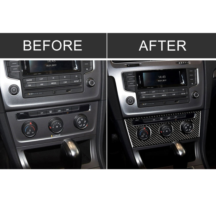 Adesivo decorativo con pulsante rotante per aria condizionata in fibra di carbonio per auto per Volkswagen Golf 7 2013-2017, Air Conditioning Rotary Button