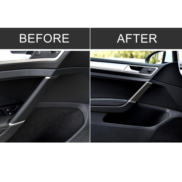 Adesivo decorativo per maniglia per porta in fibra di carbonio per auto per Volkswagen Golf 7 2013-2017, Door Handle