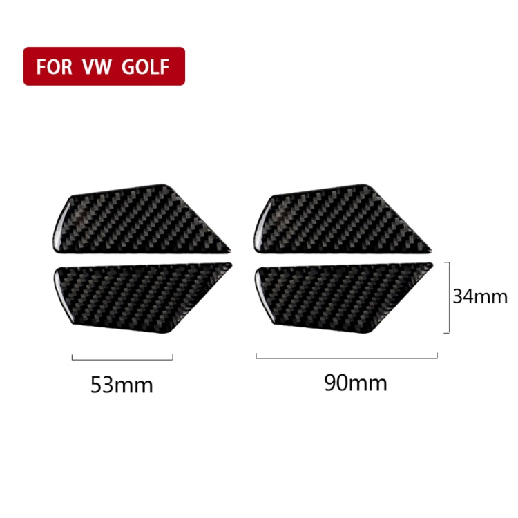 Adesivo decorativo per pannello da polso con maniglia interna per porta in fibra di carbonio per auto per Volkswagen Golf 7 2013-2017, Door Inner Handle Wrist