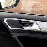 Adesivo decorativo per pannello da polso con maniglia interna per porta in fibra di carbonio per auto per Volkswagen Golf 7 2013-2017, Door Inner Handle Wrist