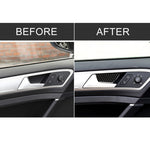 Adesivo decorativo per pannello da polso con maniglia interna per porta in fibra di carbonio per auto per Volkswagen Golf 7 2013-2017, Door Inner Handle Wrist