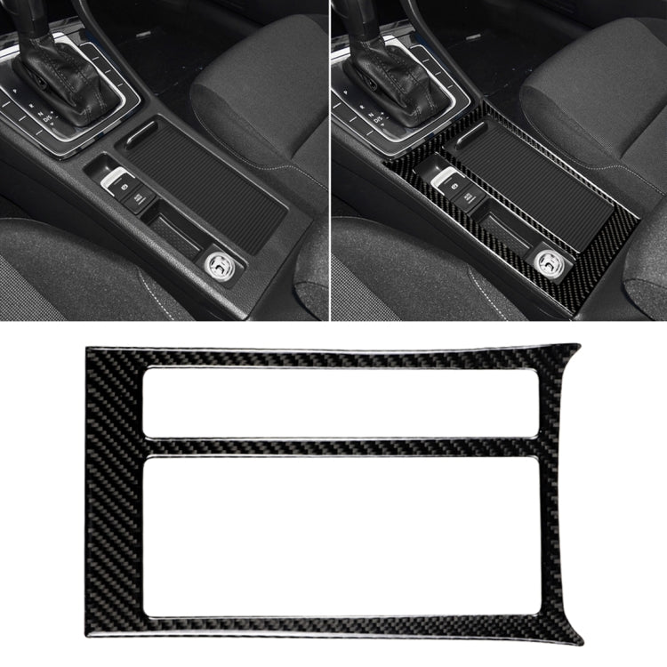 Adesivo decorativo per pannello tazza acqua in fibra di carbonio per auto per Volkswagen Golf 7 2013-2017, guida a sinistra, Water Cup Panel