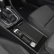 Adesivo decorativo per pannello tazza acqua in fibra di carbonio per auto per Volkswagen Golf 7 2013-2017, guida a sinistra, Water Cup Panel