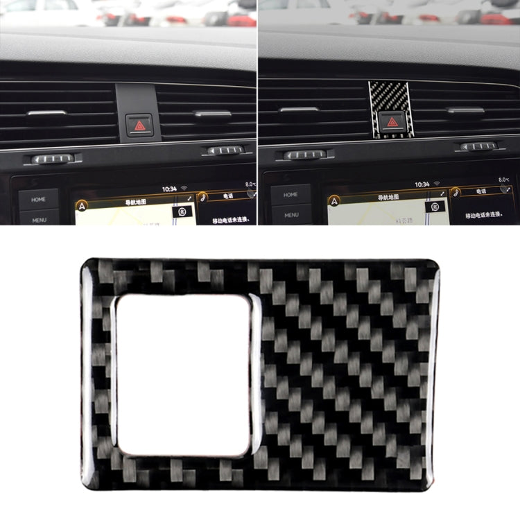 Adesivo decorativo per telaio della luce di emergenza in fibra di carbonio per auto per Volkswagen Golf 7 2013-2017, guida a sinistra, Emergency Light Frame