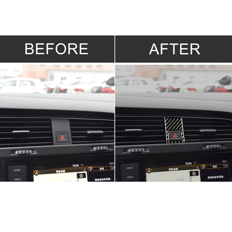 Adesivo decorativo per telaio della luce di emergenza in fibra di carbonio per auto per Volkswagen Golf 7 2013-2017, guida a sinistra, Emergency Light Frame