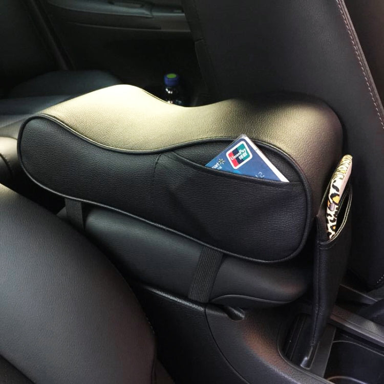 Tappetino per bracciolo per auto avvolto in memory foam e pelle PU universale per auto con custodia per telefono e slot per schede, with Card Slot (Black), with Card Slot (Black Red), with Card Slot (Beige), with Card Slot (Brown)