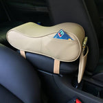 Tappetino per bracciolo per auto avvolto in memory foam e pelle PU universale per auto con custodia per telefono e slot per schede, with Card Slot (Black), with Card Slot (Black Red), with Card Slot (Beige), with Card Slot (Brown)