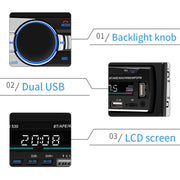 SWM-530 Caricabatterie universale per auto doppio USB 12V Ricevitore radio Lettore MP3, supporto FM e Bluetooth con telecomando, SWM-530