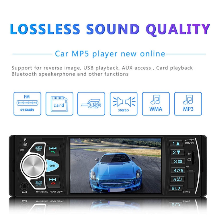 SWM-4022D Ricevitore radio universale per auto HD da 4,1 pollici 12V Lettore MP5, supporto FM e Bluetooth e scheda TF con telecomando, SWM-4022D
