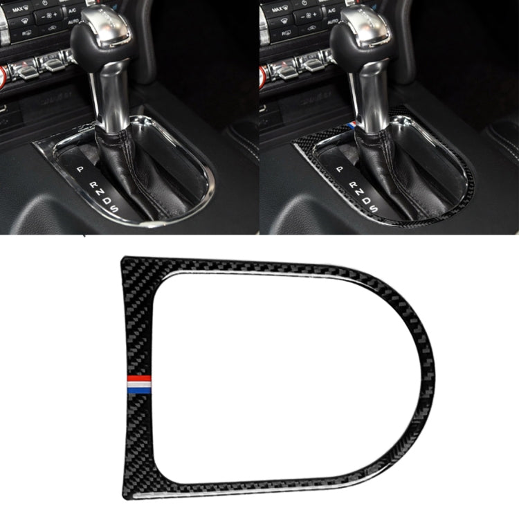 Adesivo decorativo per telaio cambio in fibra di carbonio color USA per auto per Ford Mustang 2015-2017, Shift Frame