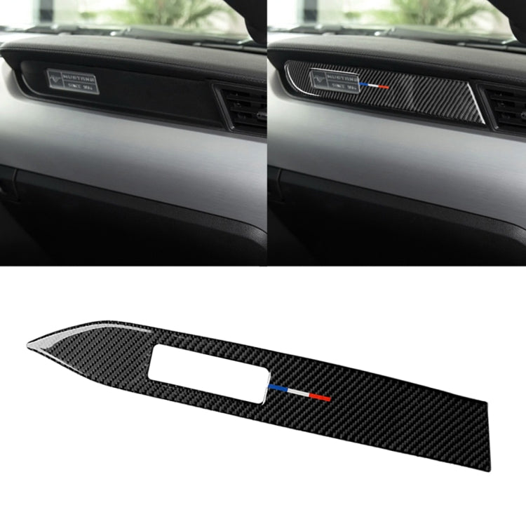 Adesivo decorativo per cruscotto in fibra di carbonio color USA per auto per Ford Mustang 2015-2017, guida a sinistra, Dashboard