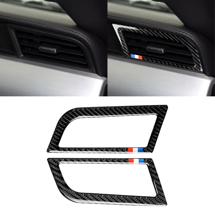 Adesivo decorativo per uscita aria laterale in fibra di carbonio color USA da 2 pezzi per Ford Mustang 2015-2017, Side Air Outlet